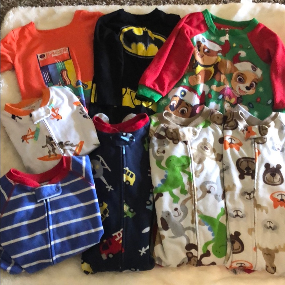 8 piece baby boy 18month pajama lot